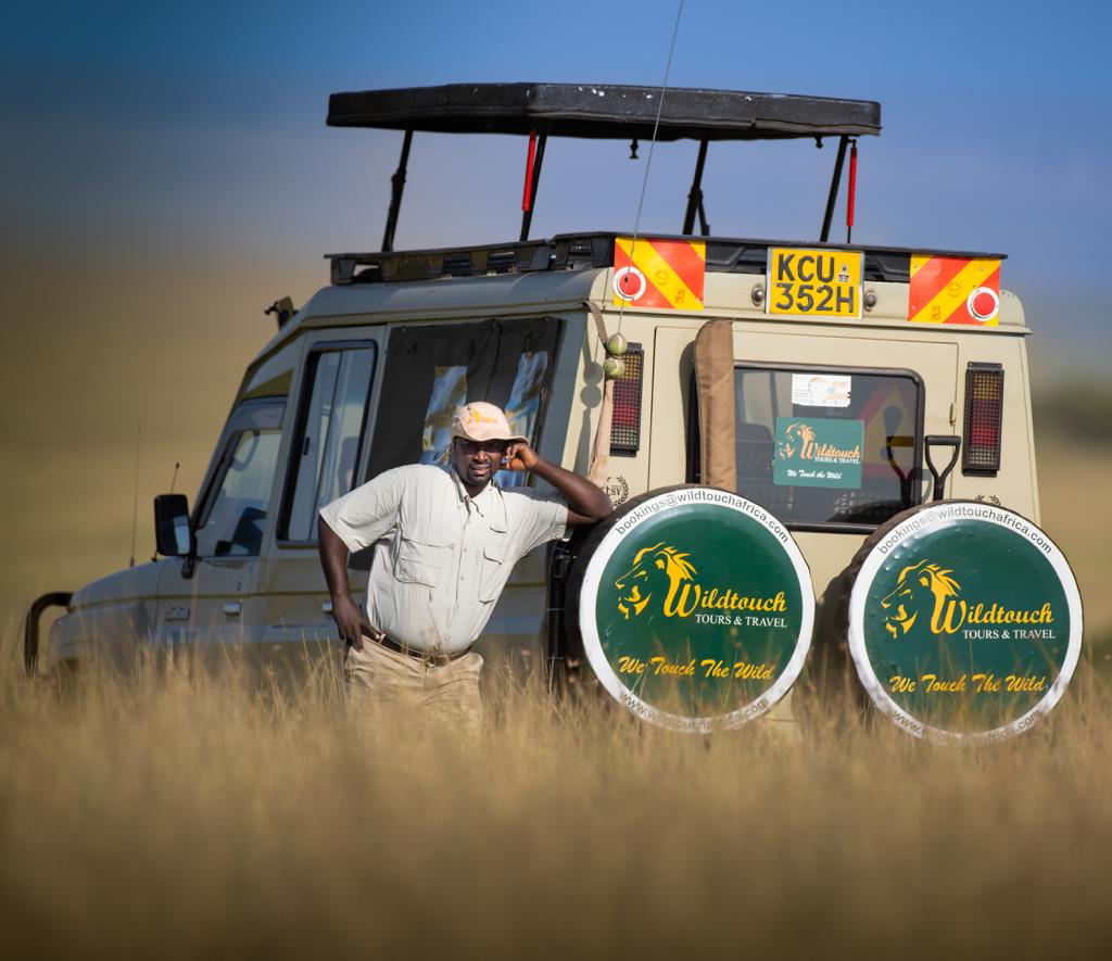 Jacob Munene, founder of Wildtouch Tours & Travel, in the Maasai Mara